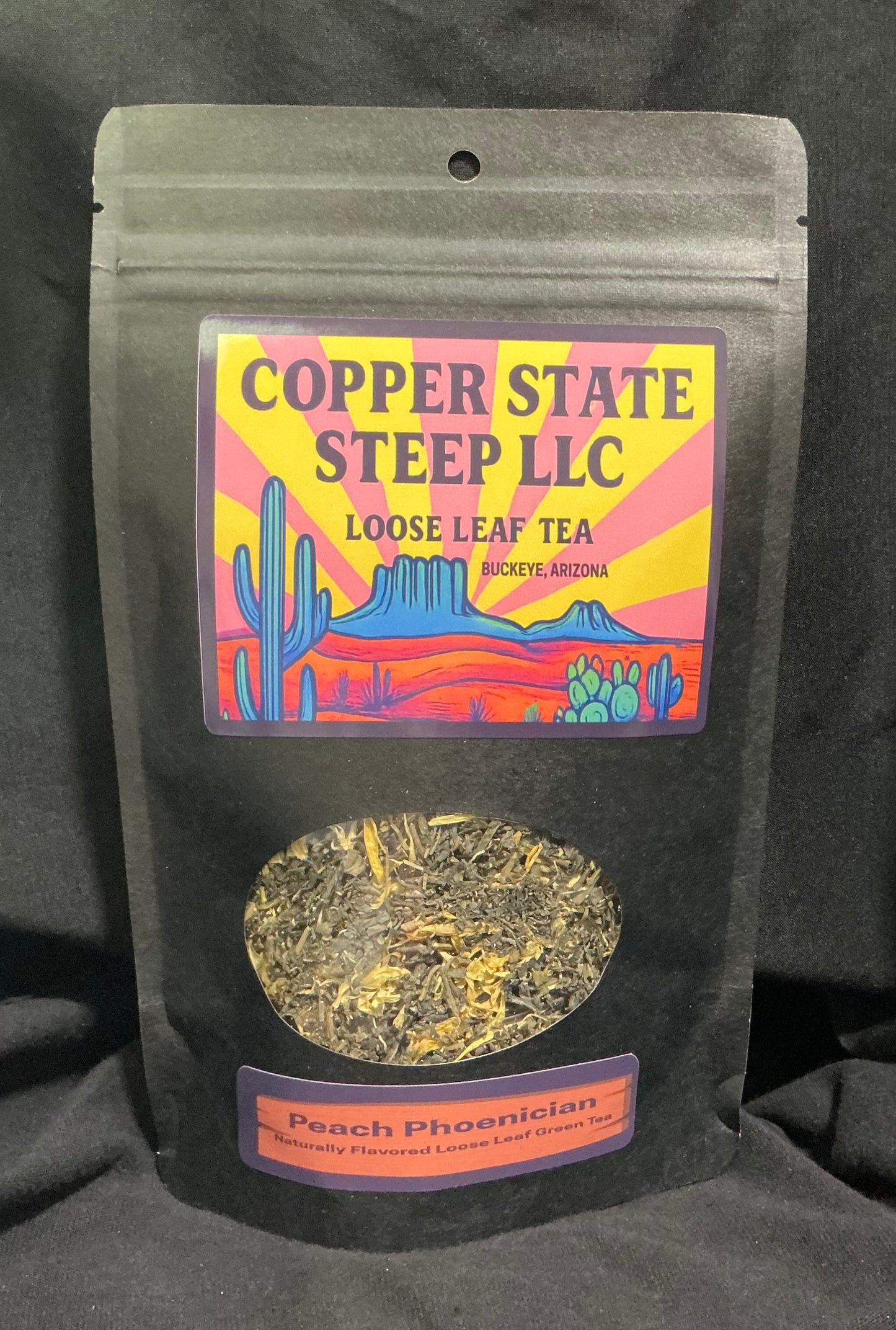 Peach Phoenician Naturally Flavored Loose Leaf Green Tea 2oz